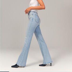 Dark wash Fit & Flare Abercrombie & Fitch Denim Blue Jeans (light wash in photo)